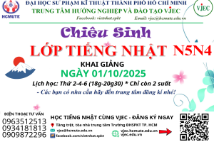Thông báo khai giảng lớp tiếng Nhật N5N4 N5K58