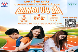 TUYỂN SINH LỚP TIẾNG NHẬT COMBO N5 + N4 – CHUẨN ĐẦU RA