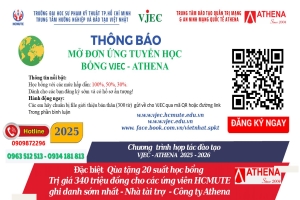 VJEC MỞ ĐƠN ỨNG TUYỂN HỌC BỔNG ATHENA